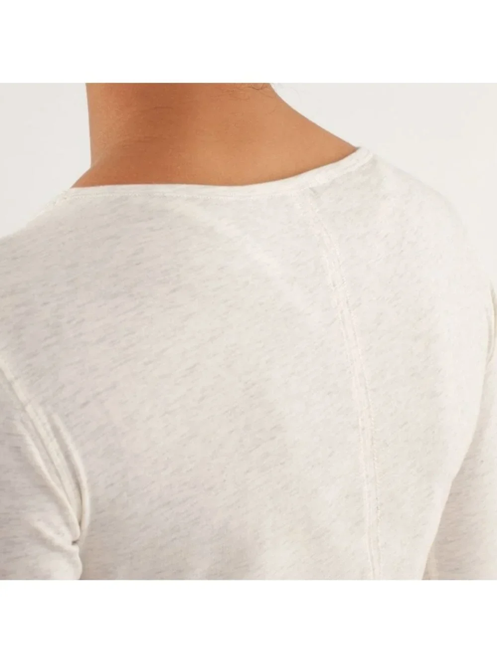 Lululemon Devotion Long Sleeve Tee Heathered Polar Cream / Clarity Yellow